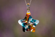 Tie Dye Pendant with Cremation Ash